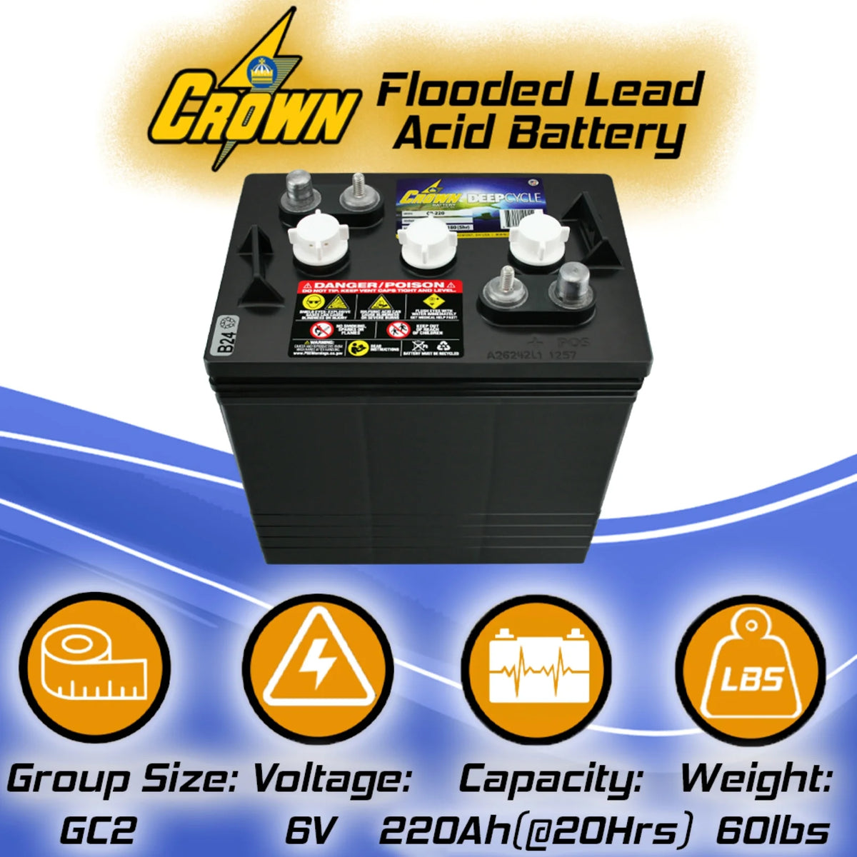 6V 240AH Deep Cycle Battery N18747