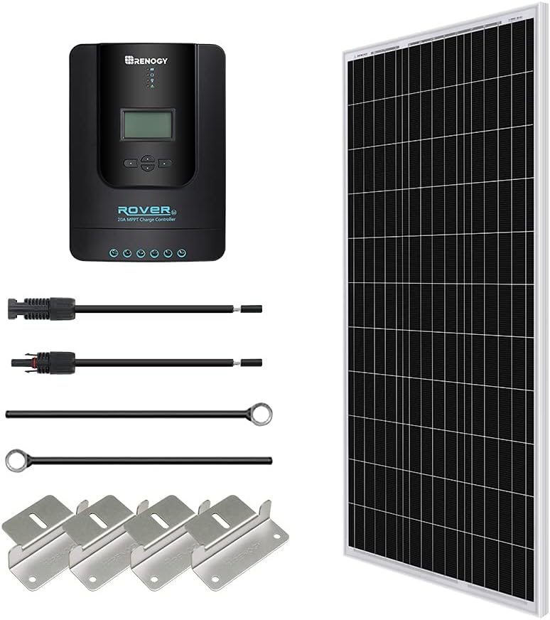 100W Monocrystalline Solar Panel with 30A PWM Charge Controller A743