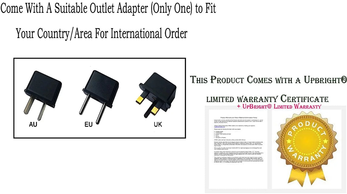 AC / DC Adapter for 19" Touchscreen LCD Monitor Power Supply Cord S459062