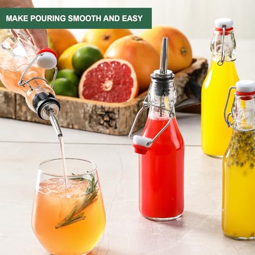 8 Pack 8.5oz Flip Top Glass Bottles J927