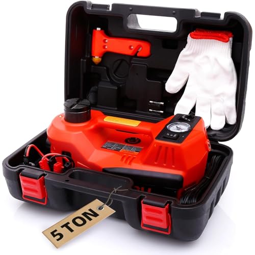 Electric Car Jack with Tire Inflator 12V Hydraulic Floor Jack K7472