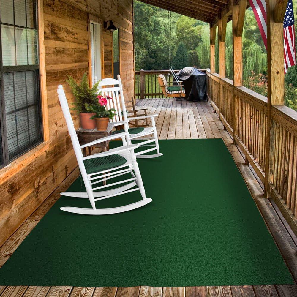 Green Indoor Outdoor Carpet with Rubber Marine Backing H88938
