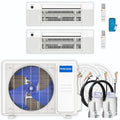 21,000 BTU 2 Zone Ceiling Cassette Ductless Air Conditioner and Heat Pump K1621