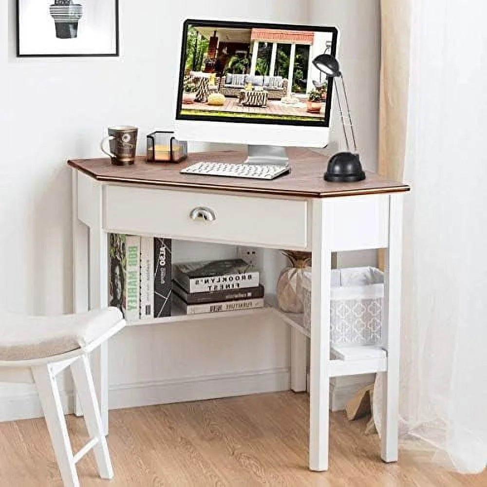 Corner Computer Desk with Drawer D452746