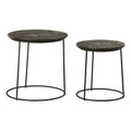 Round Wood Top Nesting Table in Matte Black K994295