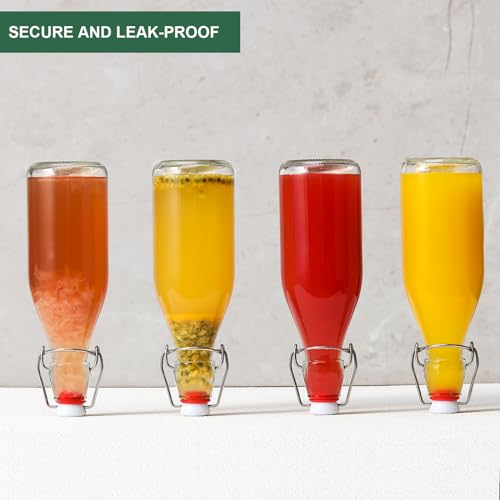 8 Pack 8.5oz Flip Top Glass Bottles J927