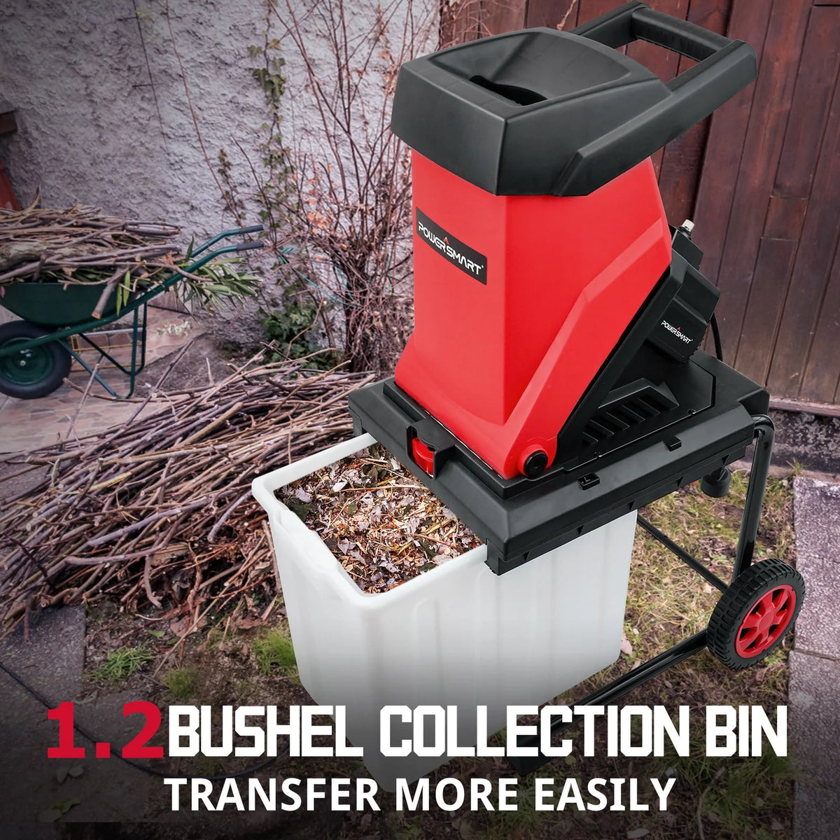 15-Amp Electric Wood Chipper Shredder and Mulcher P515