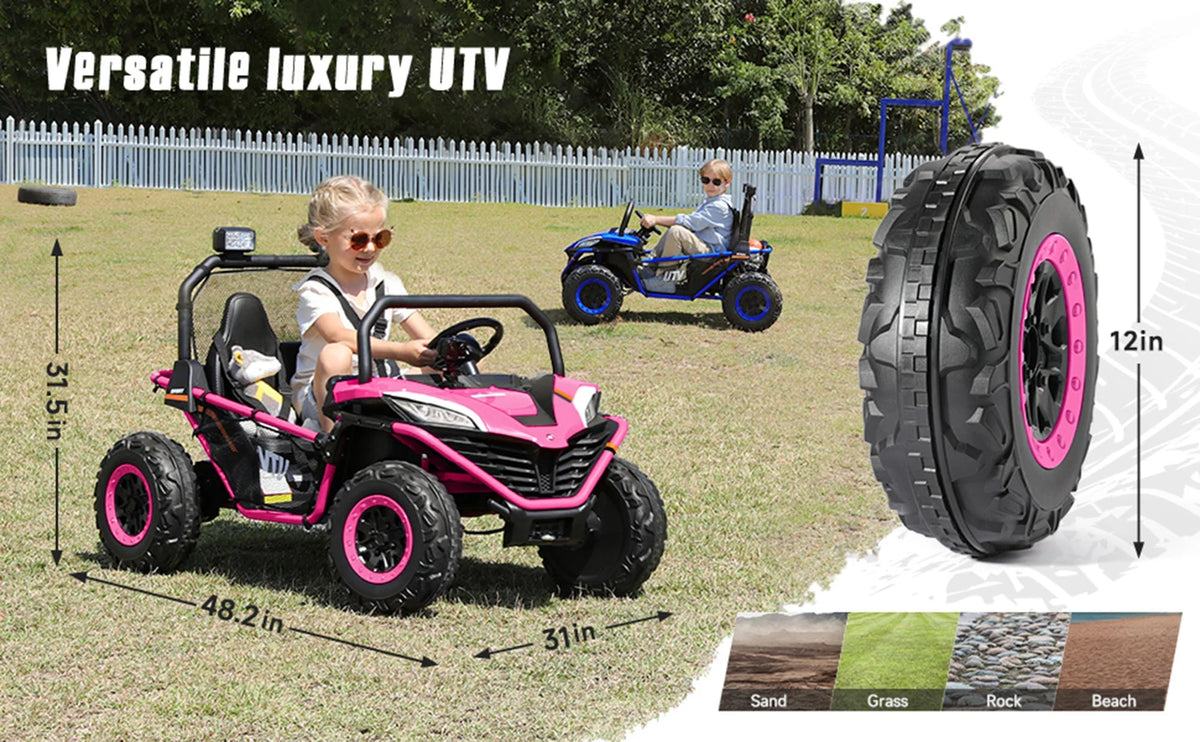 Blue 2 Seater 4WD Ride on Truck A629
