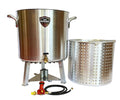 120 Quart Powered Seafood Boiler Steamer with Basket and Lid G59716