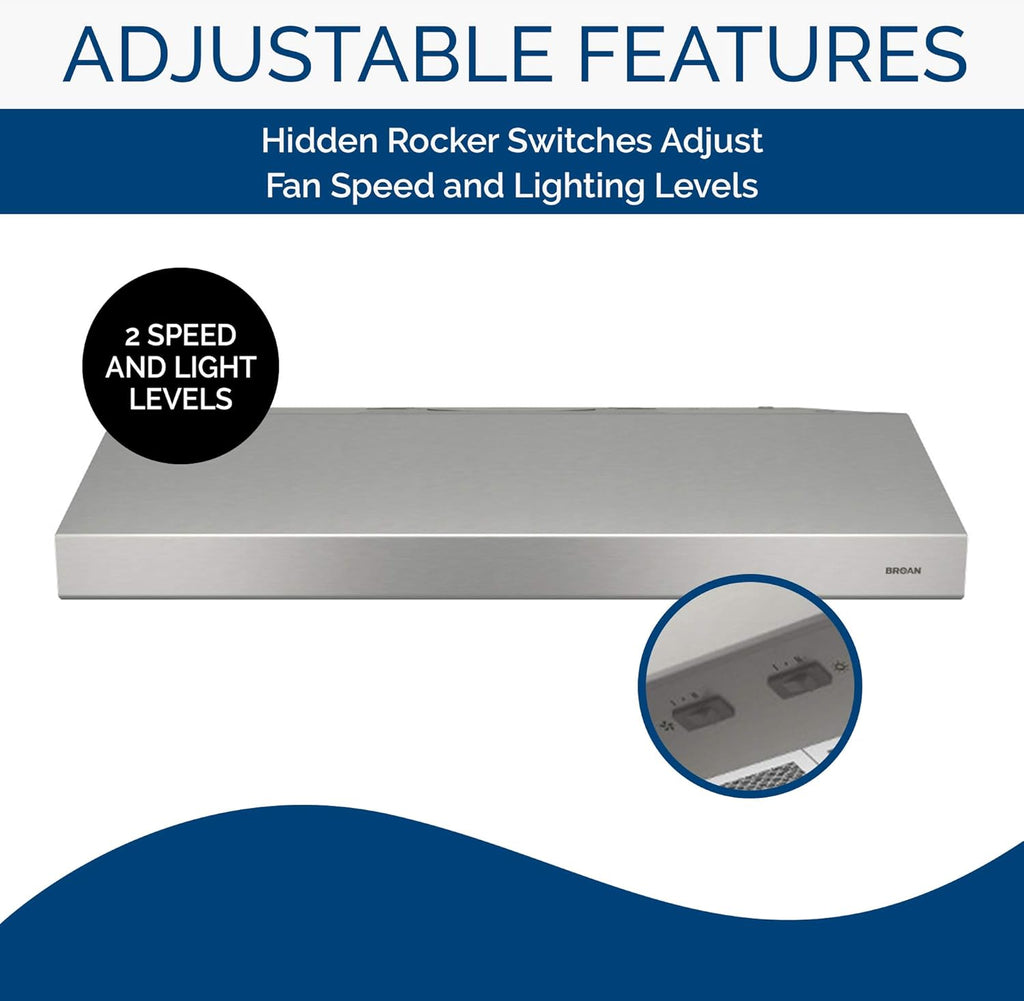 Stainless Steel 24-inch Under Cabinet Range Hood with Light F226
