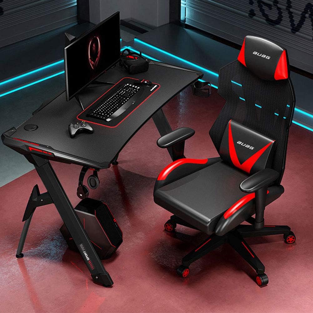 Gaming Style Desk with Cup Holder & Headphone Hook H677717