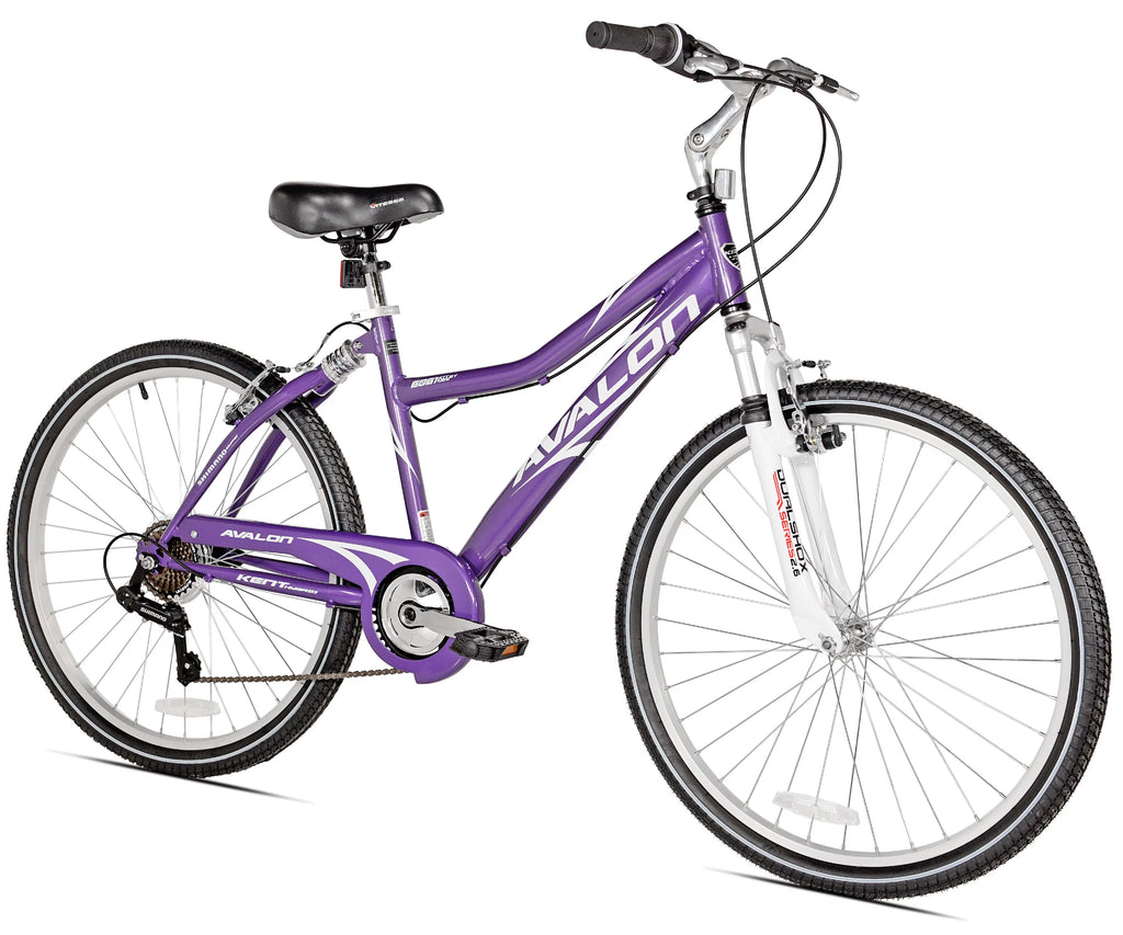 26 In. Purple Full Suspension Hybrid Bike E4329