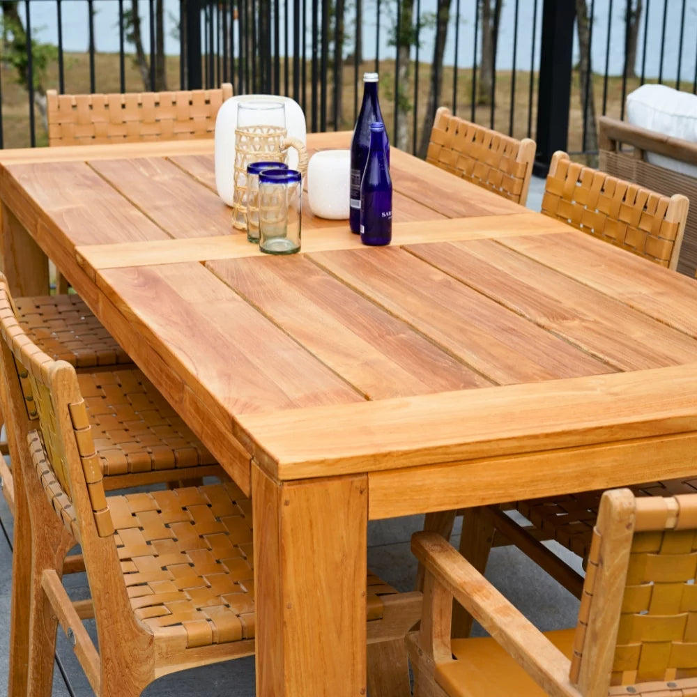 Teak Wood 8-person Long Rectangular Dining Table H4506