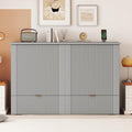 Full Size Wood Murphy Bed with Drawer Y513300