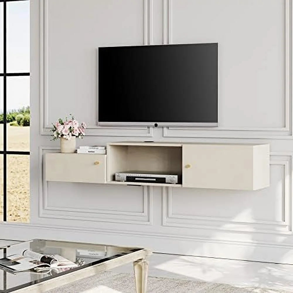 70'' Floating TV Stand with Charging Station J91568