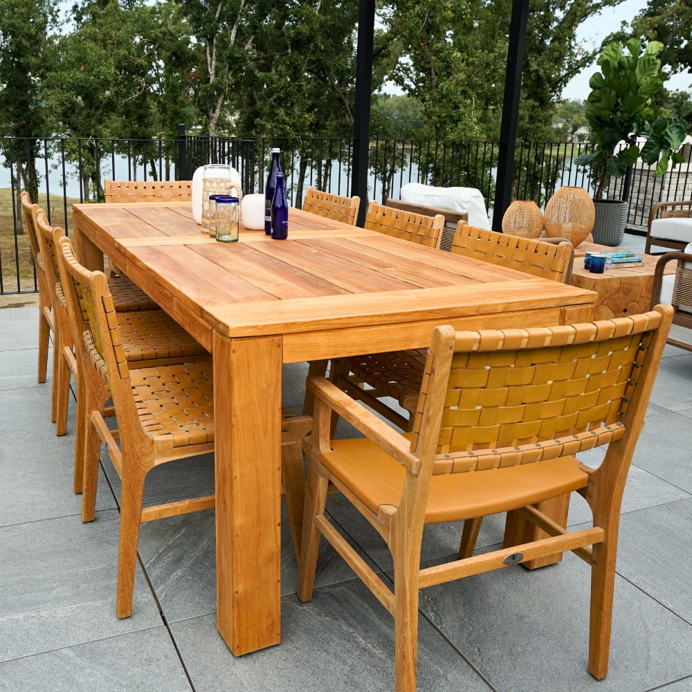 Teak Wood 8-person Long Rectangular Dining Table H4506