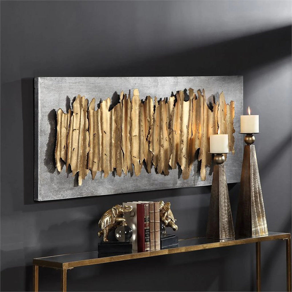 Metal Wall Decor in Antique Gold I95521