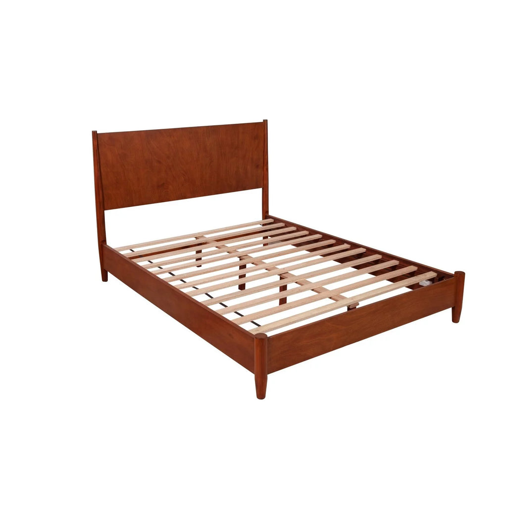 Queen Platform Bed with Panel Headboard Q8580
