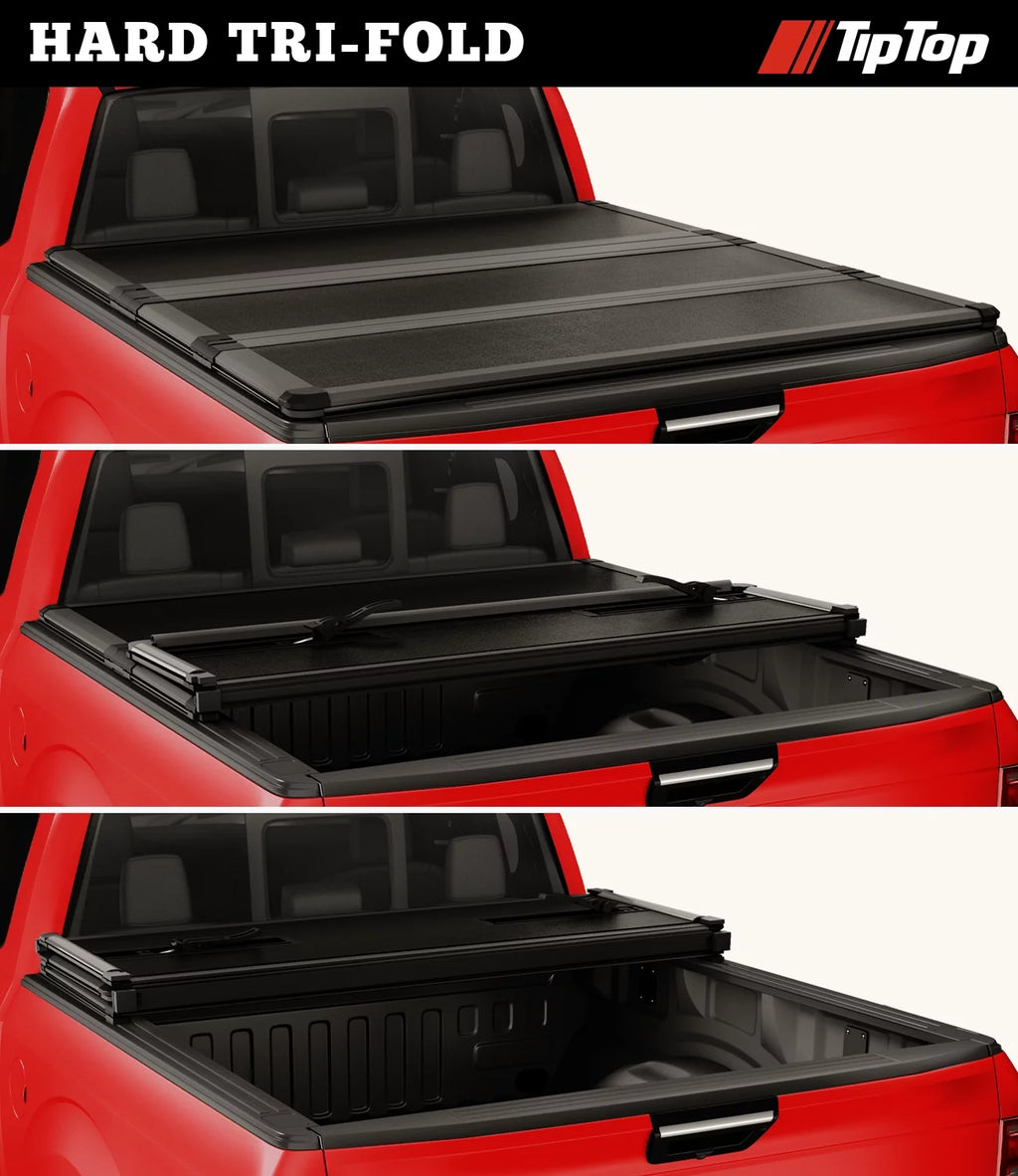 Tri-Fold Hard Tonneau Cover Truck Bed FRP 5.5ft Bed C826649