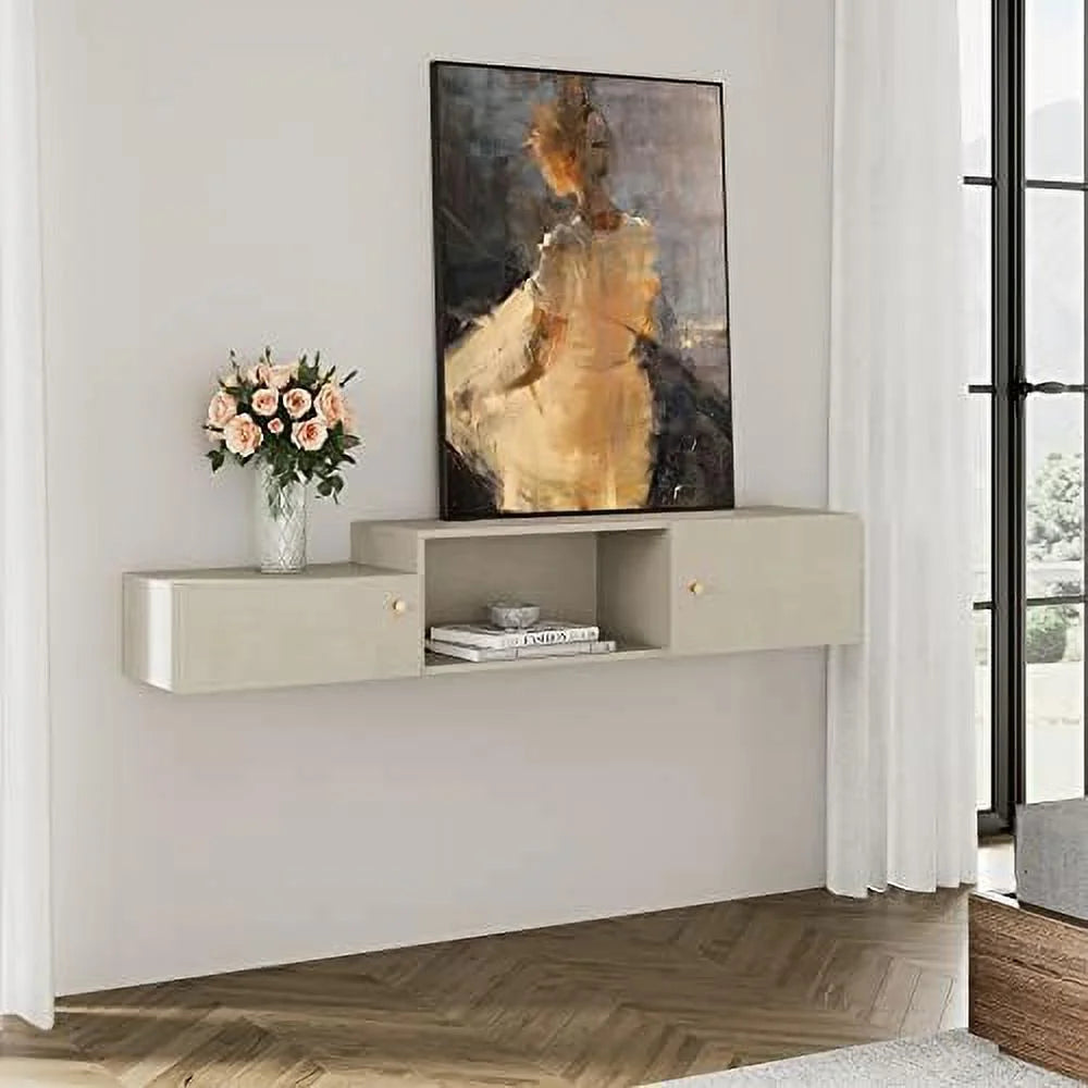 70'' Floating TV Stand with Charging Station J91568