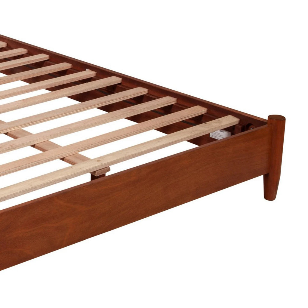 Queen Platform Bed with Panel Headboard Q8580