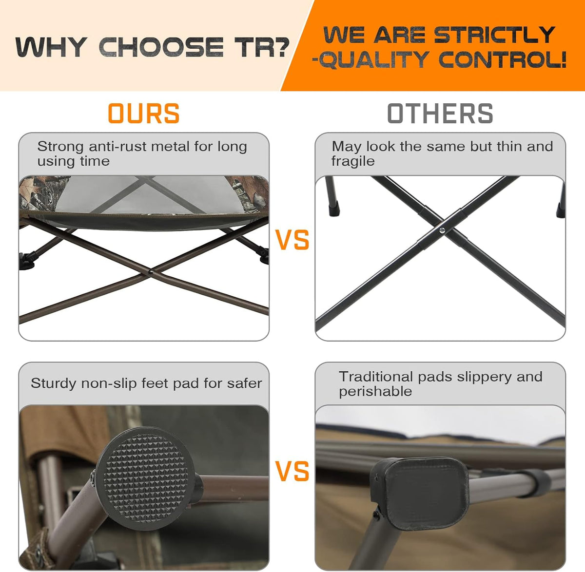 Low-Profile Folding Hunting Chair with Carry Bag P8685