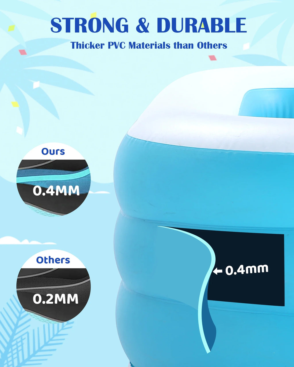 95In Inflatable Square Swimming Pool G97979