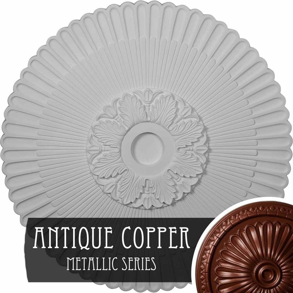 Hand-Painted Pewter Ceiling Medallion B4847
