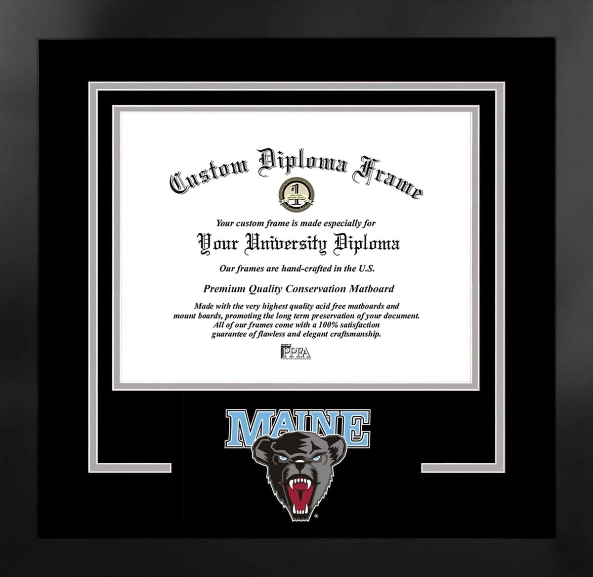 University of Maine Spirit Diploma Black Frame N75083