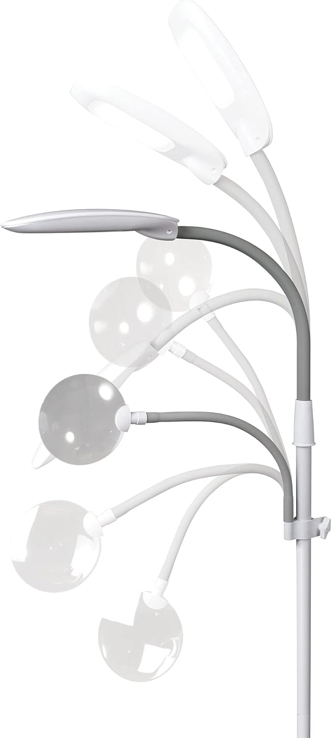 Dimmable LED Floor Lamp with Magnifier P3267