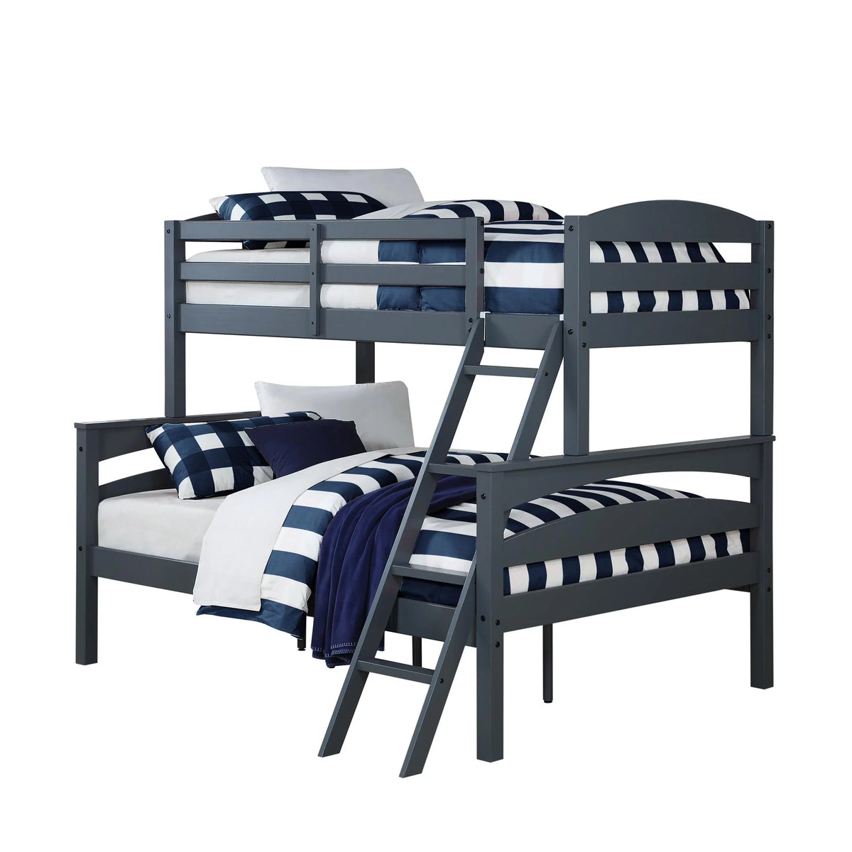 White Convertible Twin-Over-Full Bunk Bed S937010