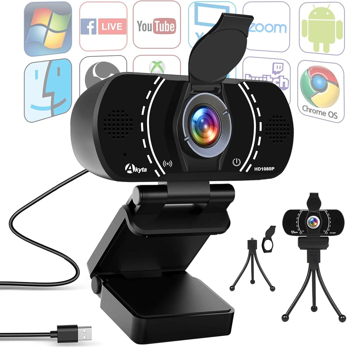1080P HD Webcam with Microphone B338724