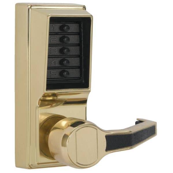 Cylindrical Lever Lock Combination Entry Bright Brass N8980
