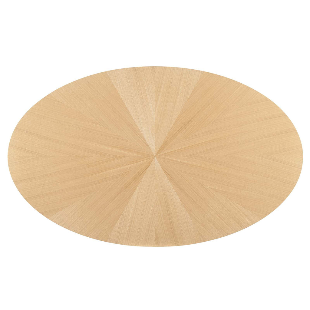 Oak Oval Wood Dining Table V710