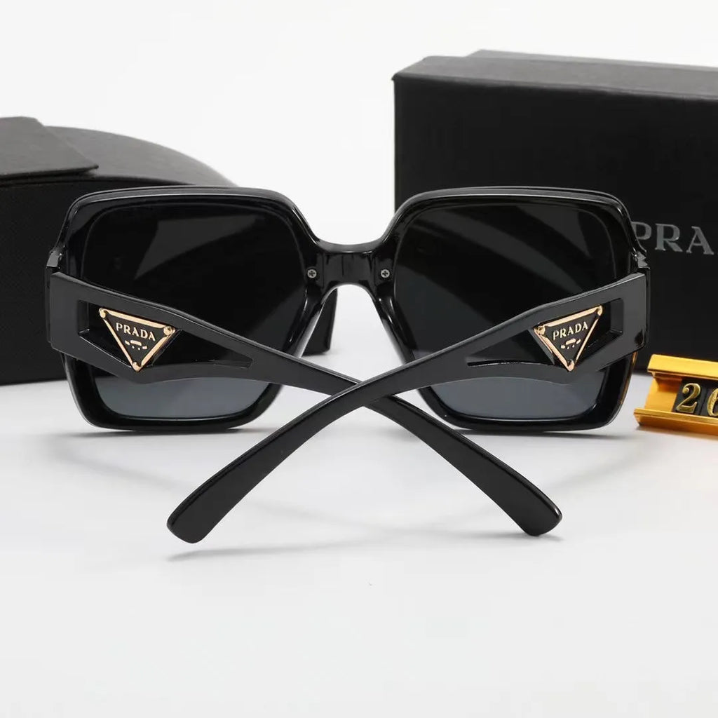 Polarized Triangular Hollow Temple Sunglasses S7387