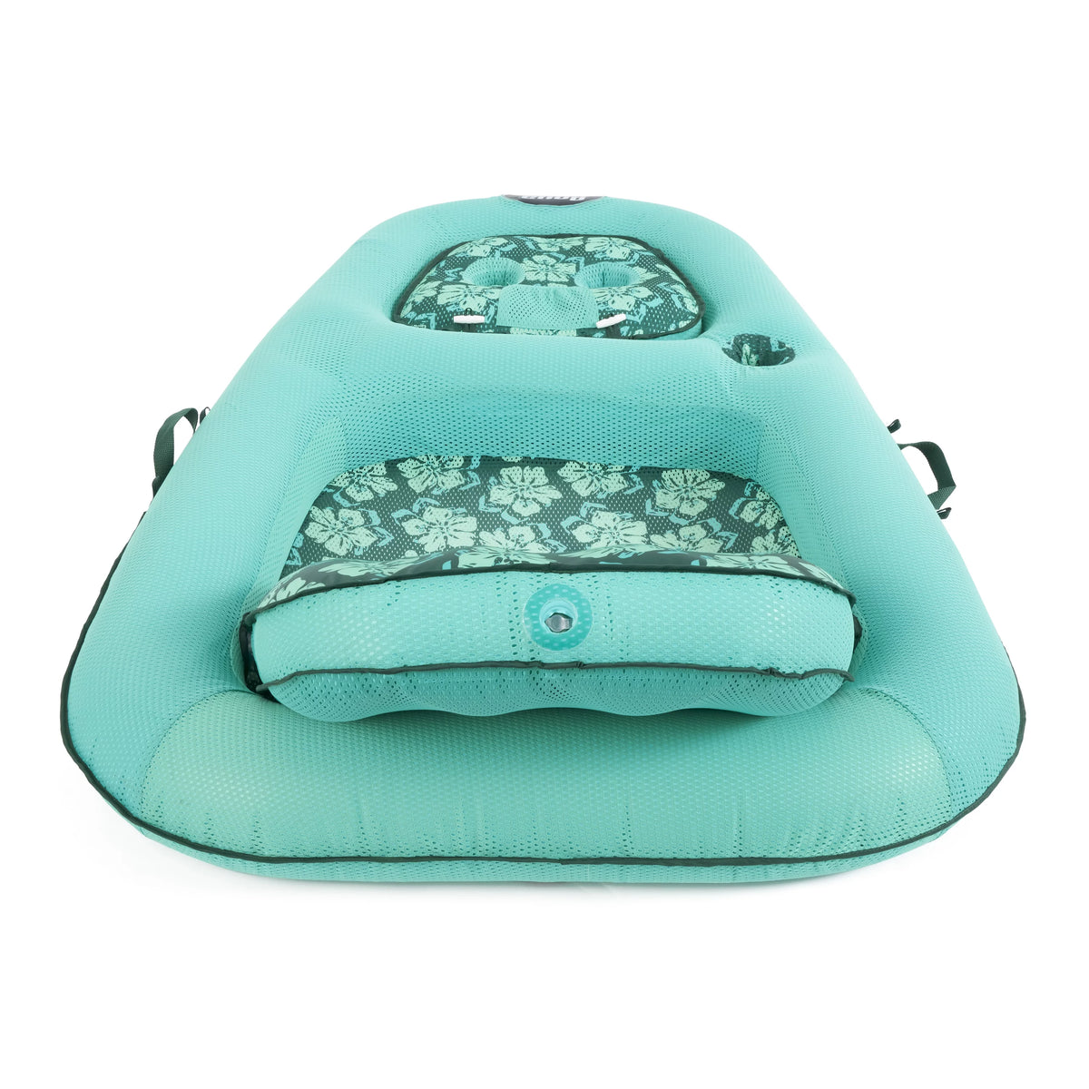 2 in 1 Inflatable Pool Water Lounger, Floral (2 Pack) P184