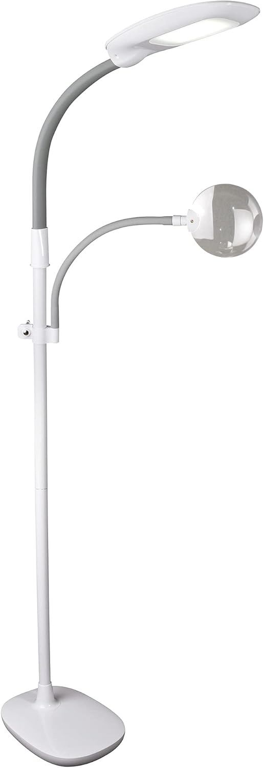 Dimmable LED Floor Lamp with Magnifier P3267