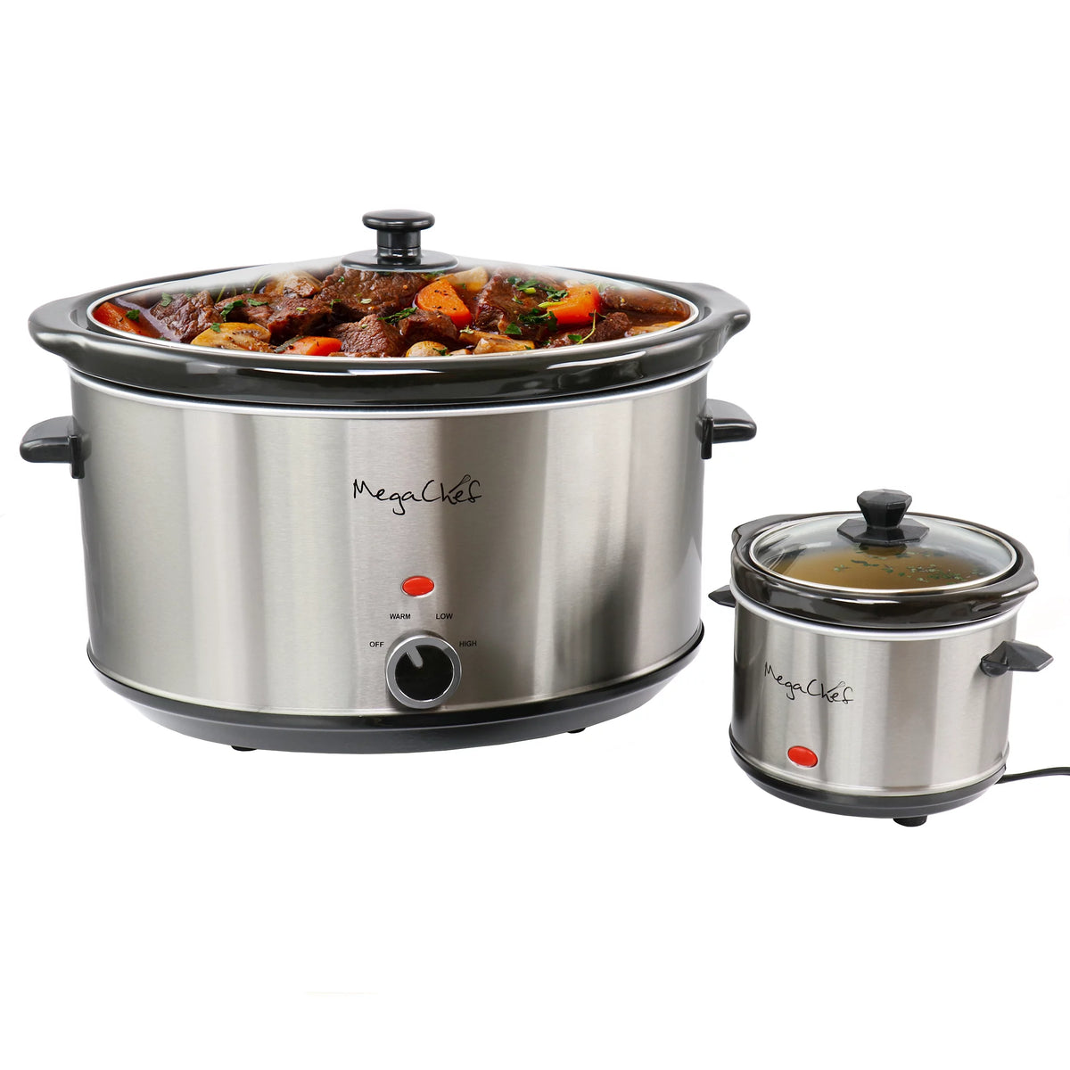 8 Quart Slow Cooker with Mini 0.6 Quart Warmer U8745