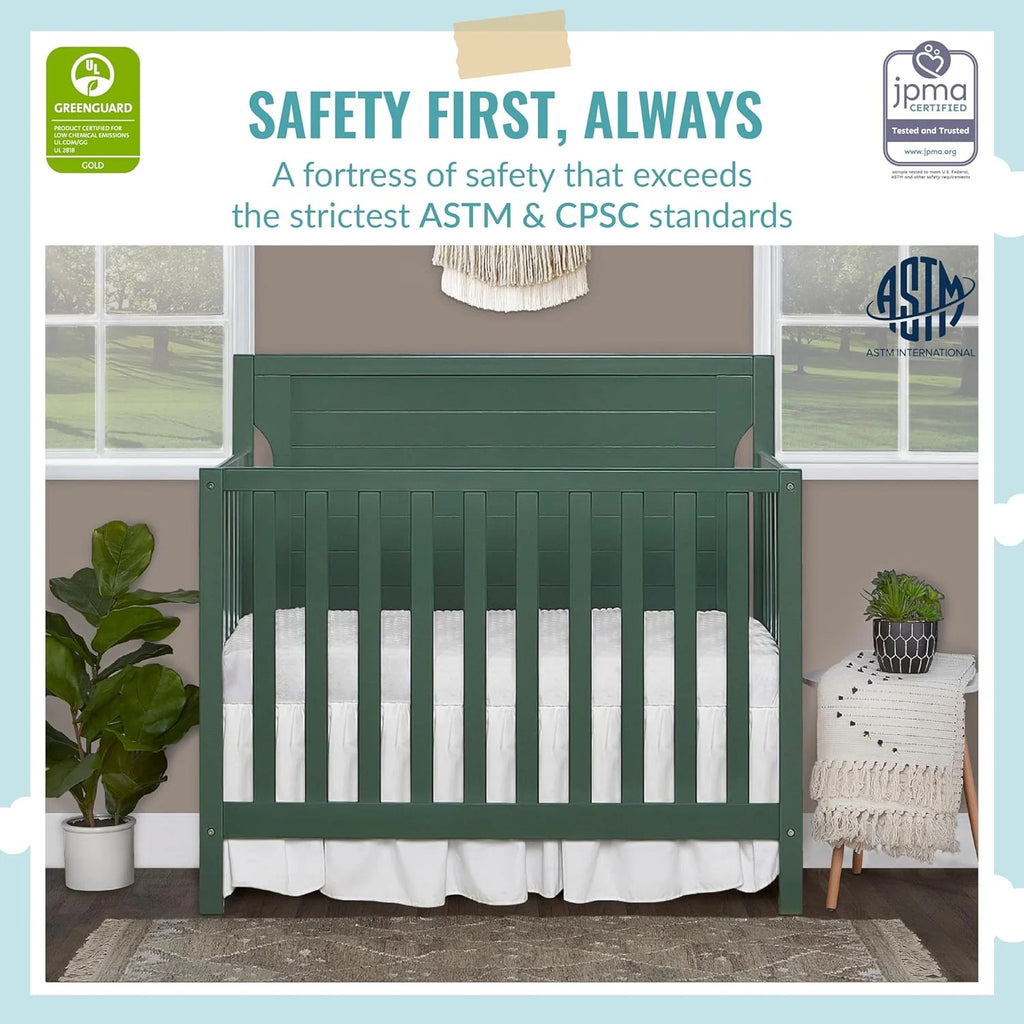 4 in 1 Convertible Mini Portable Crib with 3 Mattress Height Settings Z5620