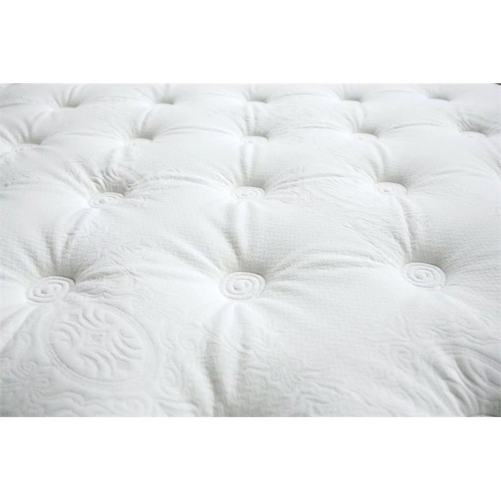White Full Quilted Euro Top Fabric Mattress H8106