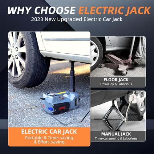 Electric Car Jack with Tire Inflator 12V Hydraulic Floor Jack K7472
