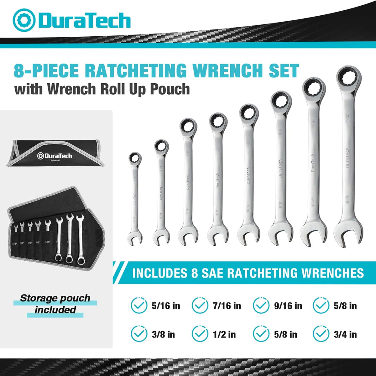 Ratcheting Combination Wrench Set, SAE & Metric, 22-piece, Chrome Vanadium Steel H326039