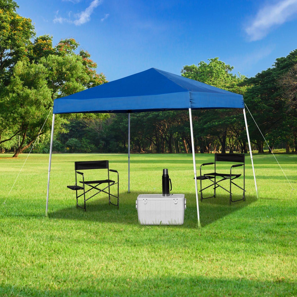 Blue Outdoor Pop Up Canopy Tent with Carry Bag L751