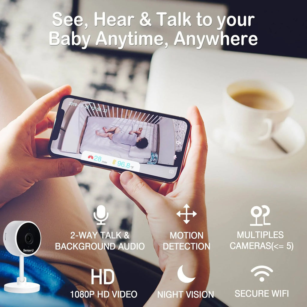 Video Breathing Baby Monitor with 1080p HD Camera Y849