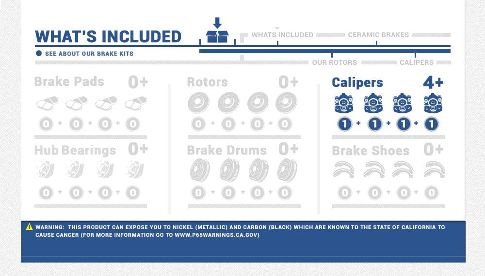 Red Semi-Loaded Calipers + Hardware Brake Kit C687