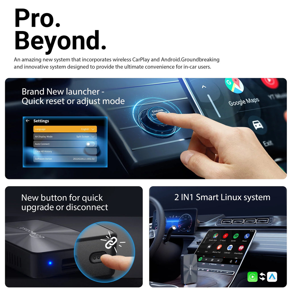 Wireless CarPlay Android Auto Car Adapter 2 in 1 M969