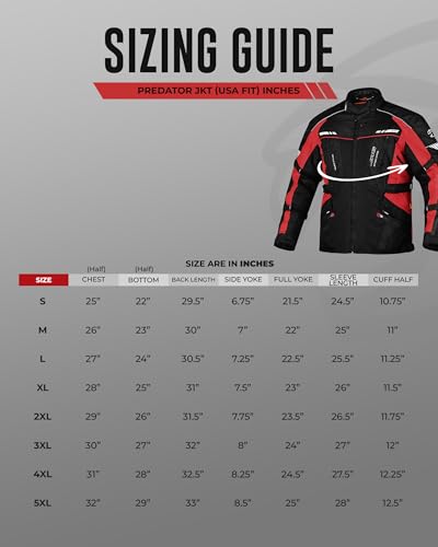 Water Resistant Motorcycle Jacket with Cordura Fabric & CE Armor U956