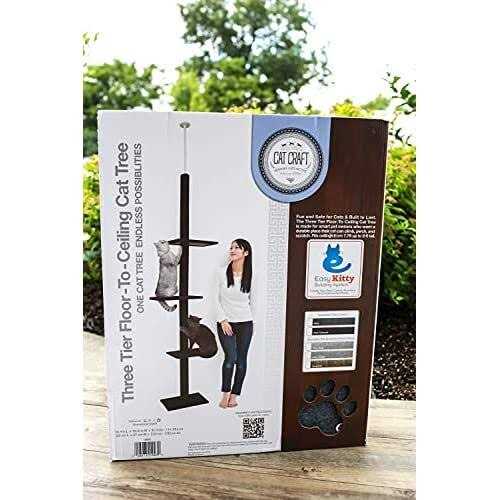 3-Tier Floor-to-Ceiling Cat Tree S328