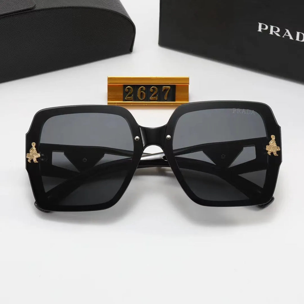 Polarized Triangular Hollow Temple Sunglasses S7387