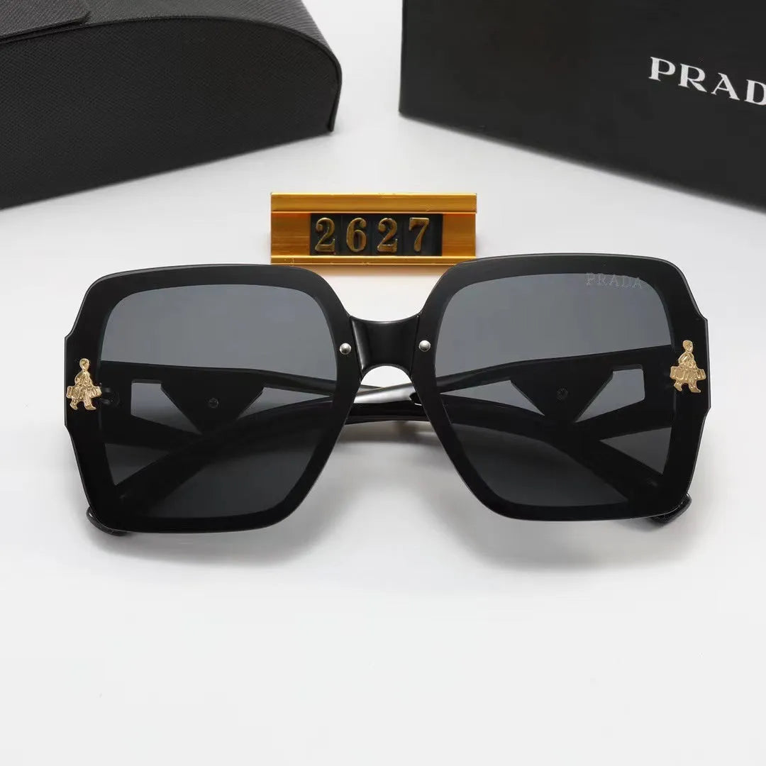 Polarized Triangular Hollow Temple Sunglasses S7387